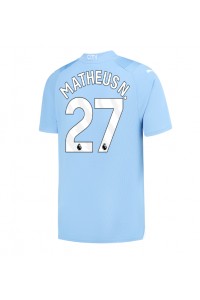 Manchester City Matheus Nunes #27 Jalkapallovaatteet Kotipaita 2023-24 Lyhythihainen